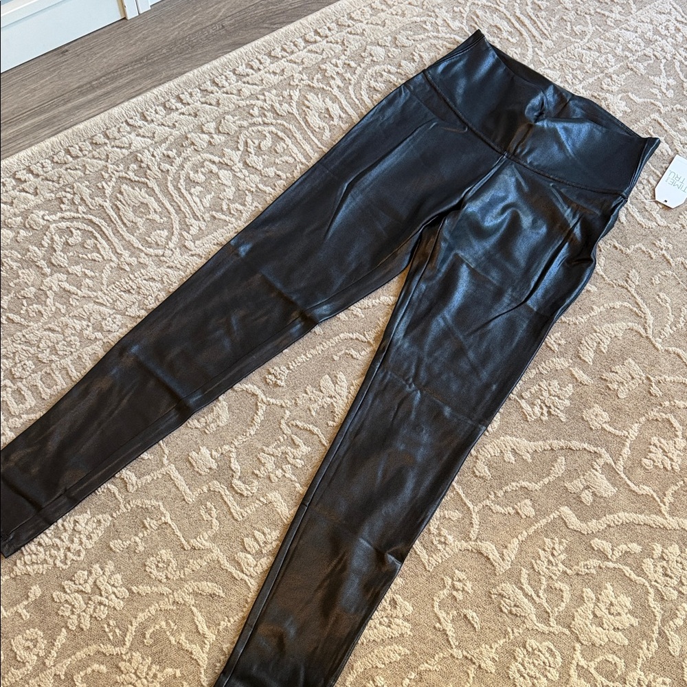Time and Tru Black Faux Leather Leggings